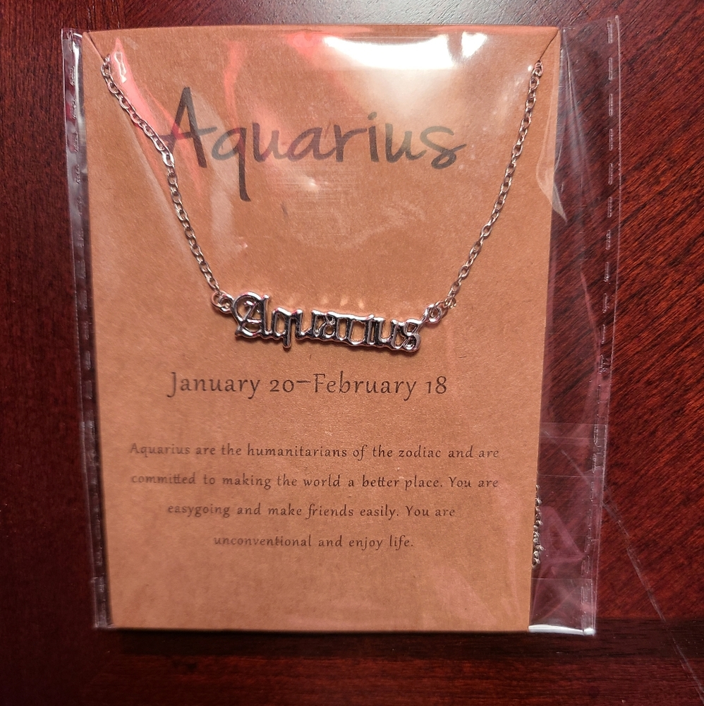 Stainless steel Aquarius necklace